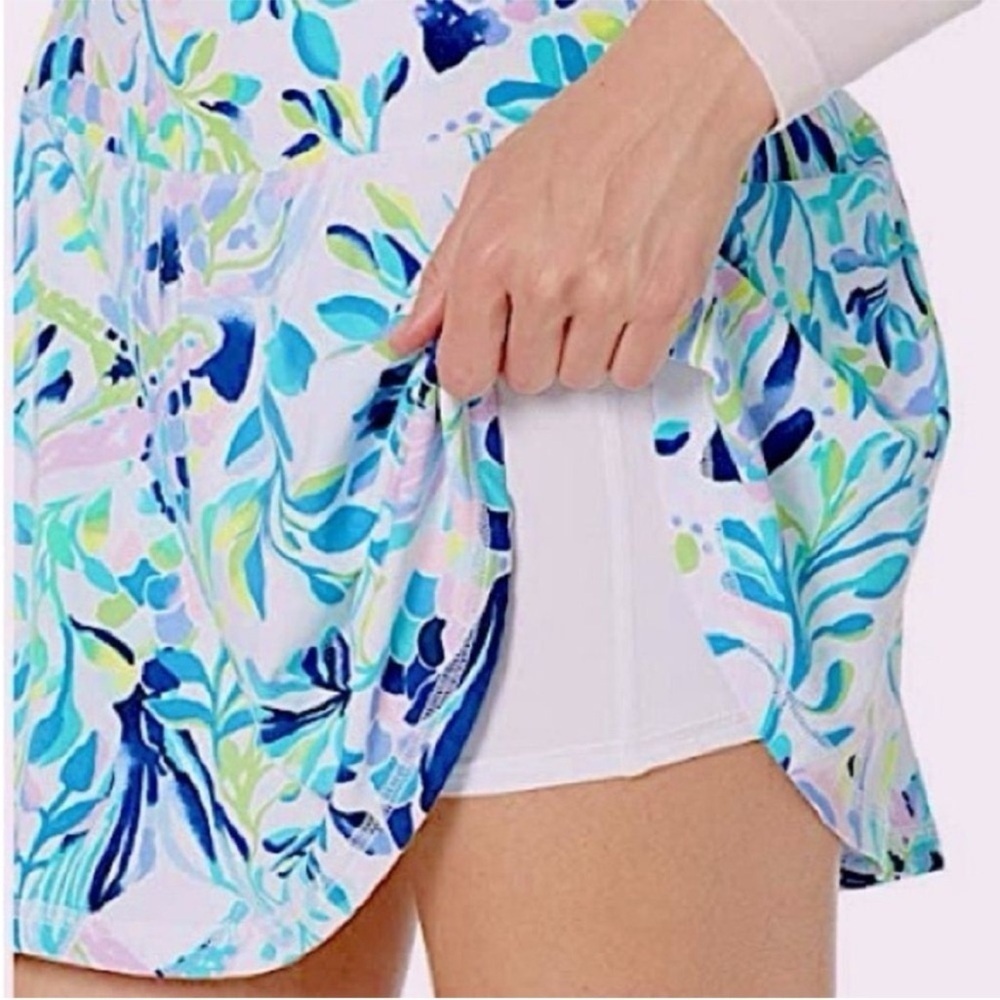 NWT Lilly Pulitzer Aila Luxletic Skort Shell Beach Resort White XS - Picture 3 of 11